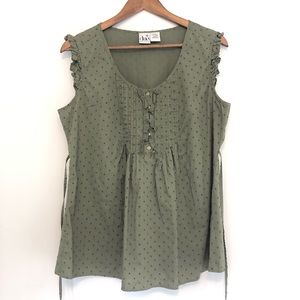 Duo Maternity Olive Green Tank Size Large